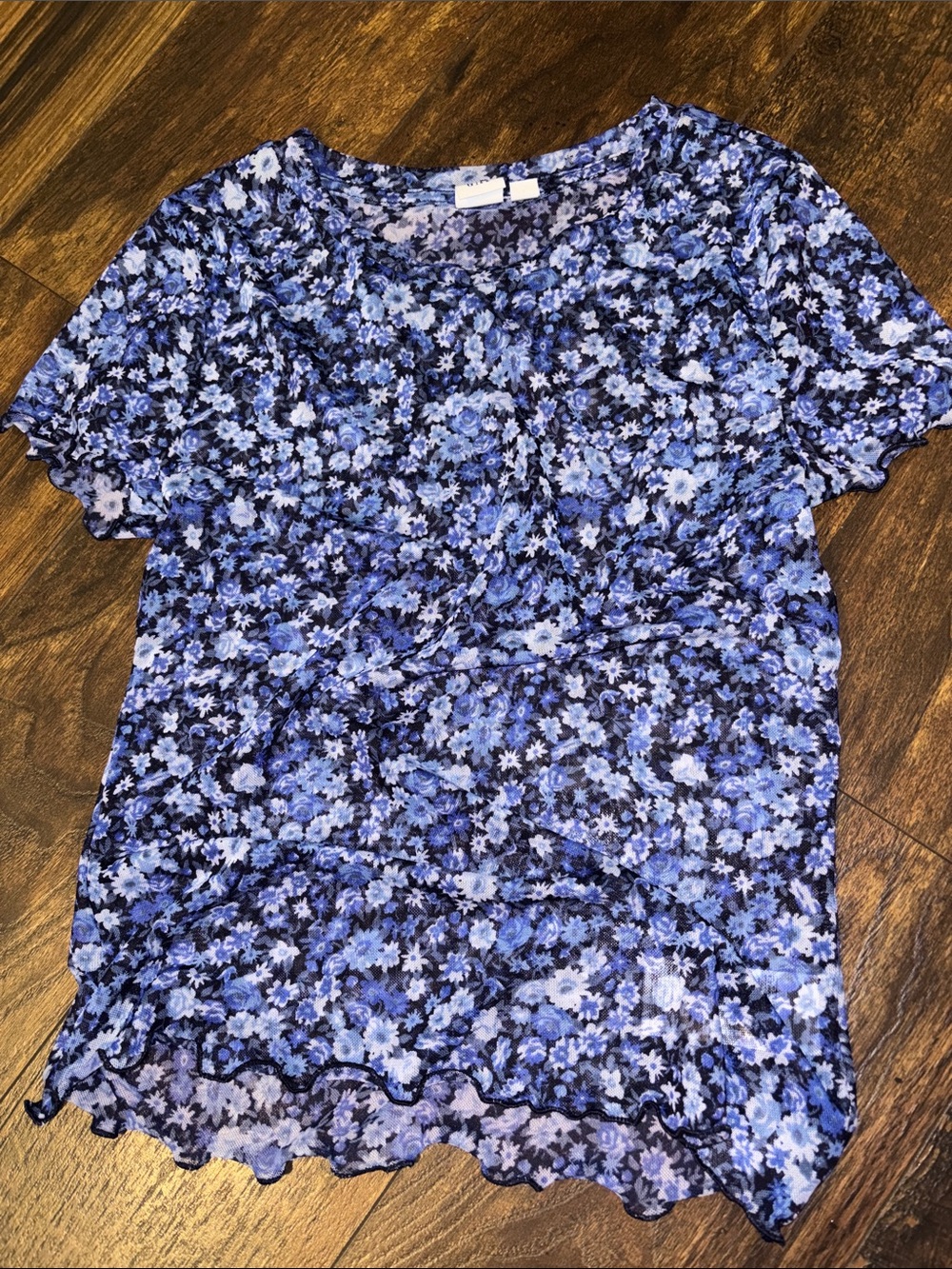 GAP Floral Short-Sleeve Sheer Women's Top